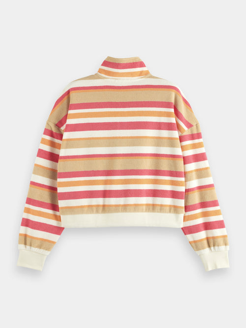 Half zip towelling sweater - Scotch & Soda AU