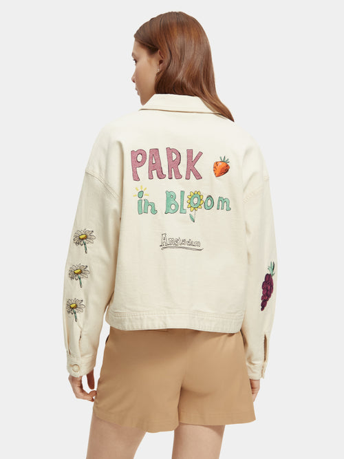 Worker jacket with placement positivity embroderies - Scotch & Soda AU