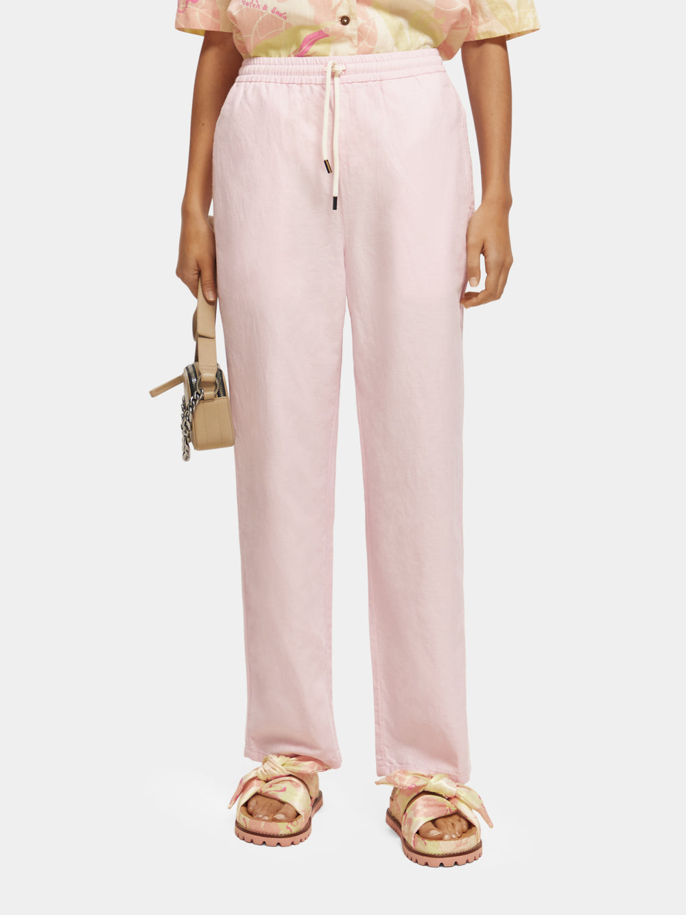 Aubrey high-rise linen blend pants - Scotch & Soda AU
