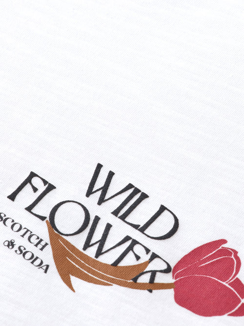 Loose fit wildflower artwork T-shirt - Scotch & Soda AU
