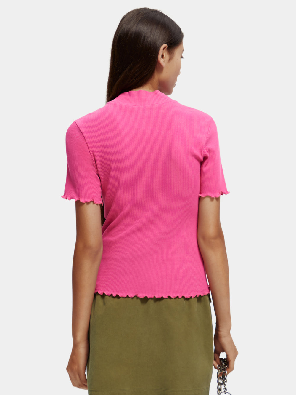 Rib-knit short-sleeved T-shirt - Scotch & Soda AU