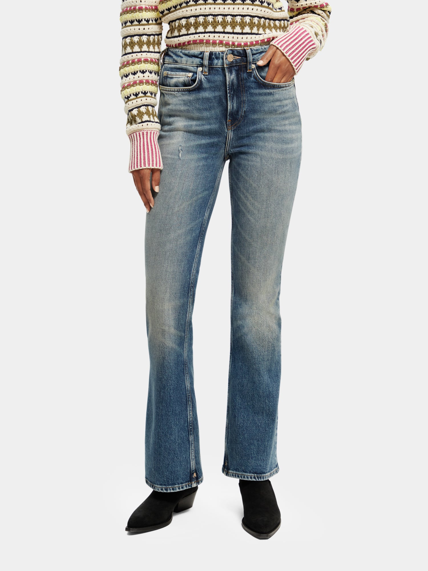The Charm high-rise classic flared jeans - Scotch & Soda AU