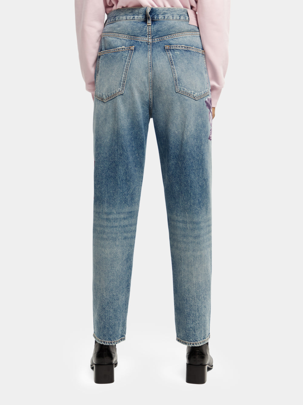 The Bay printed organic cotton boyfriend jeans - Scotch & Soda AU