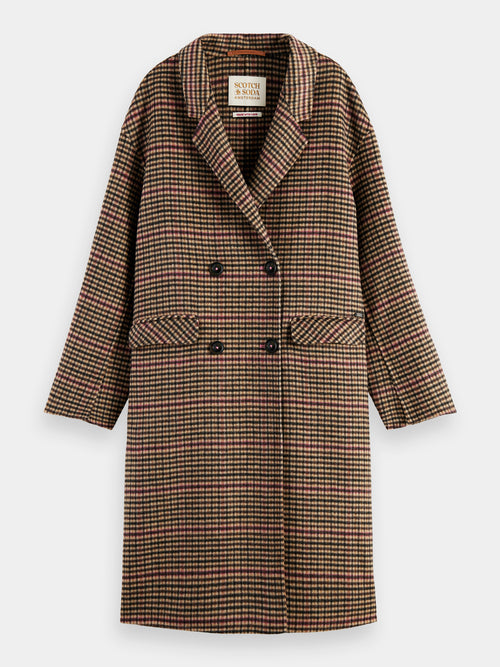 Double-breasted wool-blended coat - Scotch & Soda AU