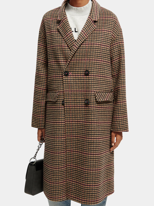 Double-breasted wool-blended coat - Scotch & Soda AU