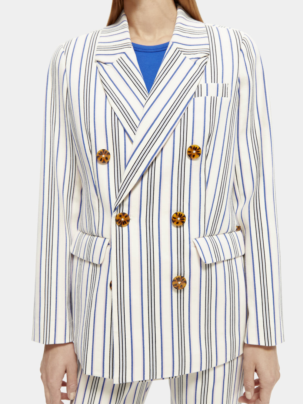 Double-breasted striped blazer - Scotch & Soda AU