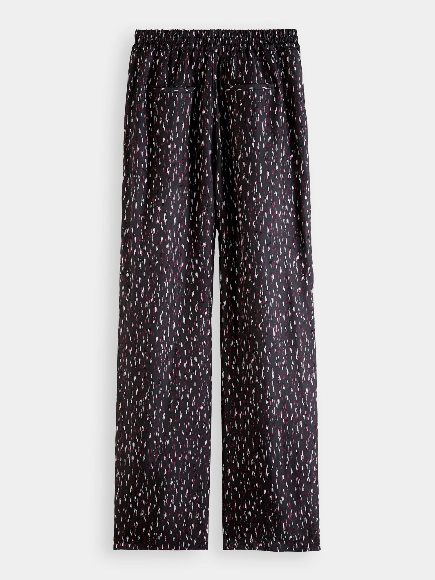 Gia mid-rise wide-leg printed elasticated trousers - Scotch & Soda AU