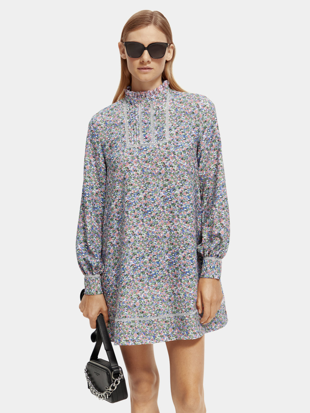 Long-sleeved ruffled mini dress - Scotch & Soda AU