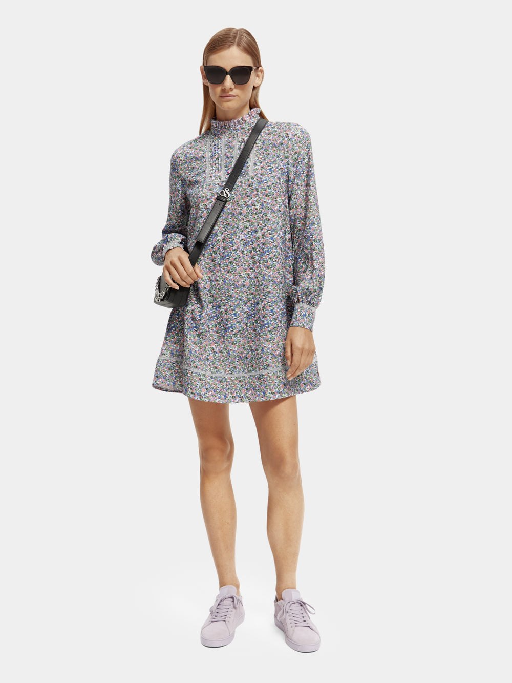 Long-sleeved ruffled mini dress - Scotch & Soda AU