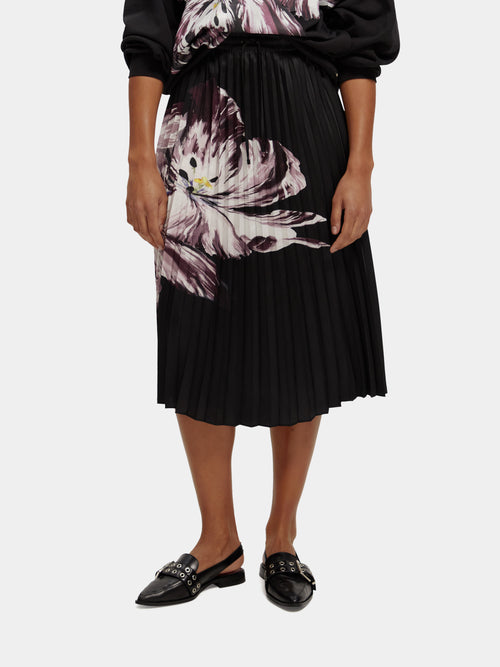 Printed pleated midi skirt - Scotch & Soda AU