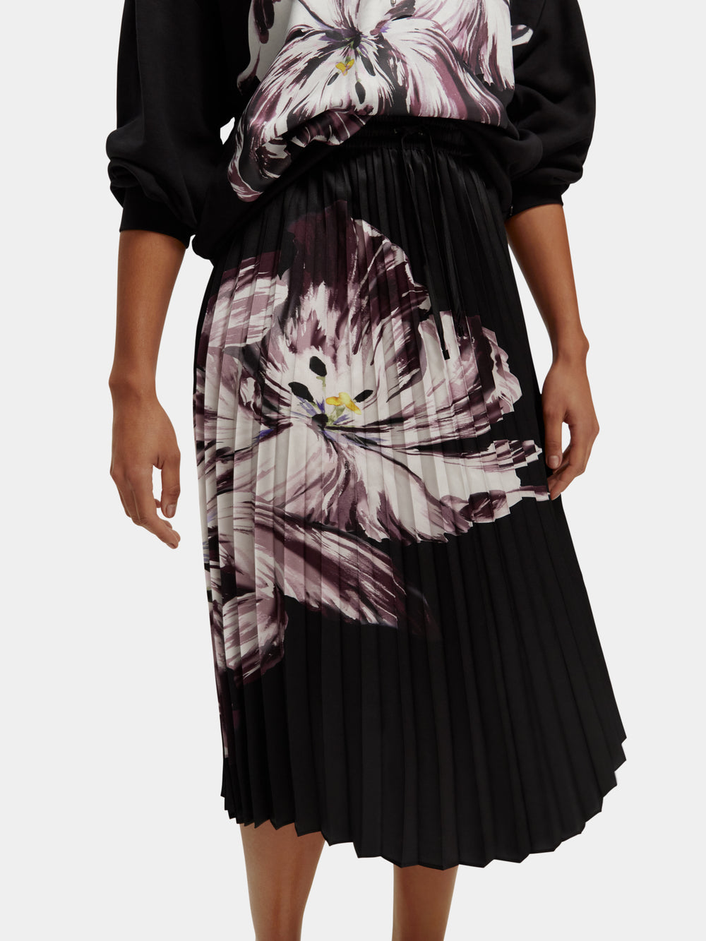 Printed pleated midi skirt - Scotch & Soda AU