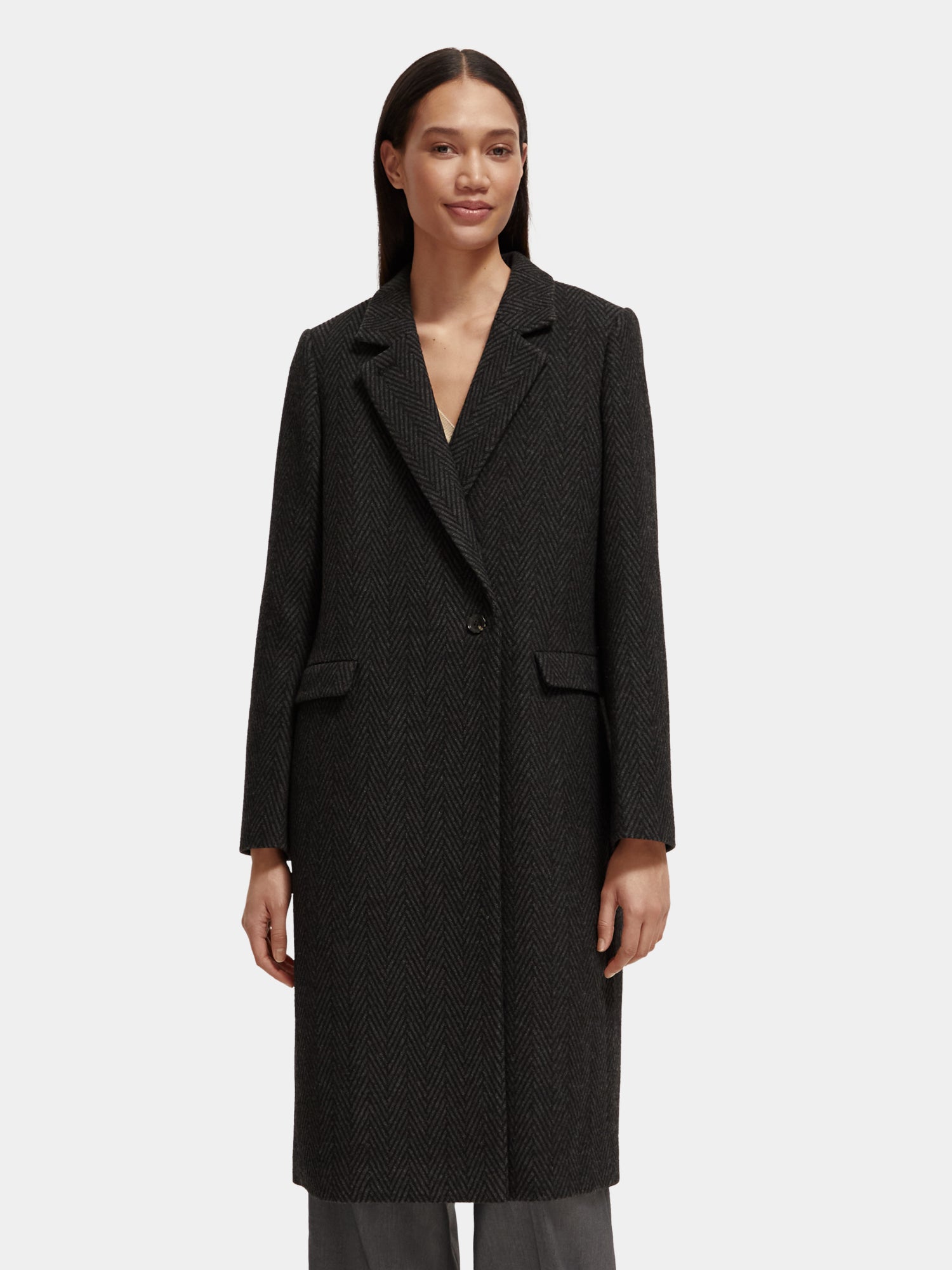 Wool-blend tailored coat - Scotch & Soda AU