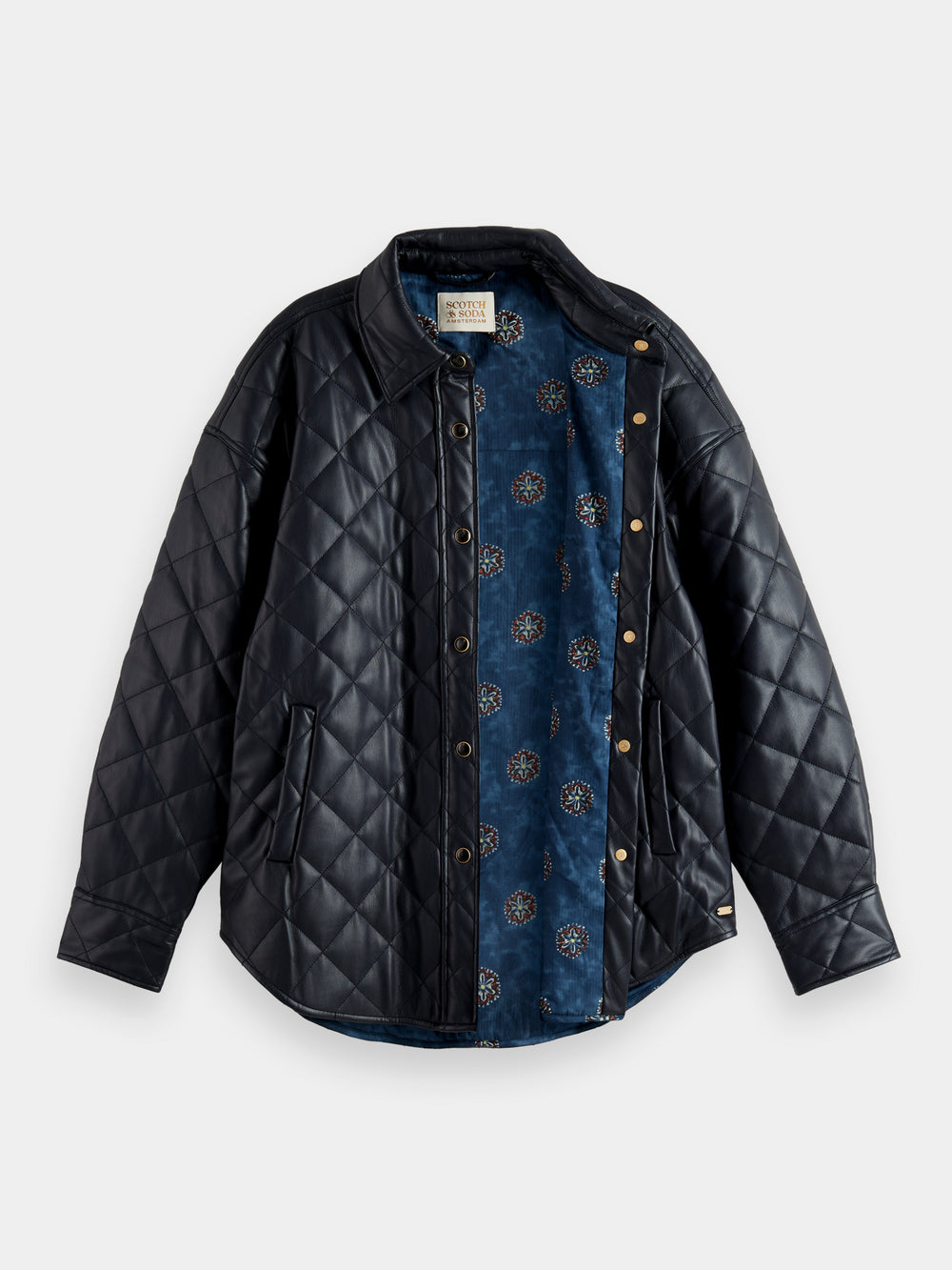 Faux leather quilted jacket - Scotch & Soda AU