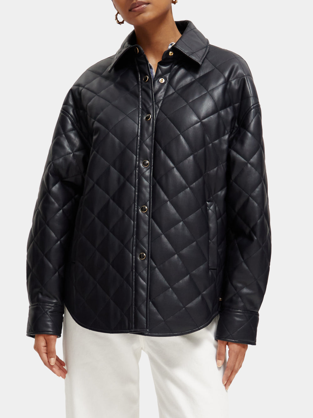 Faux leather quilted jacket - Scotch & Soda AU