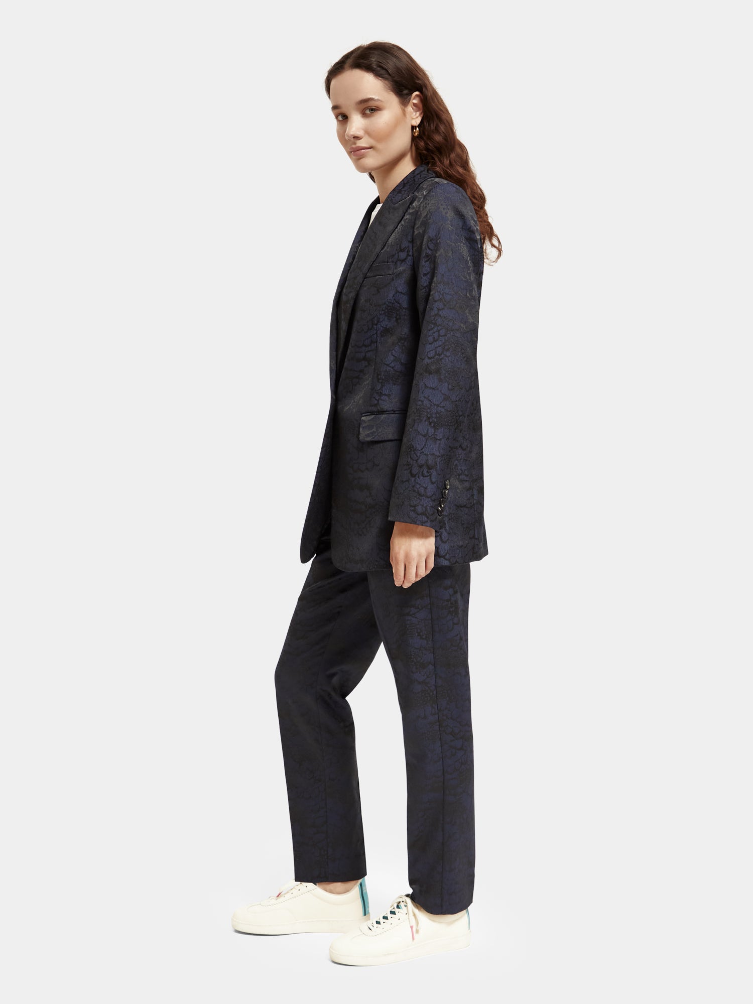 Single-breasted jacquard blazer - Scotch & Soda AU