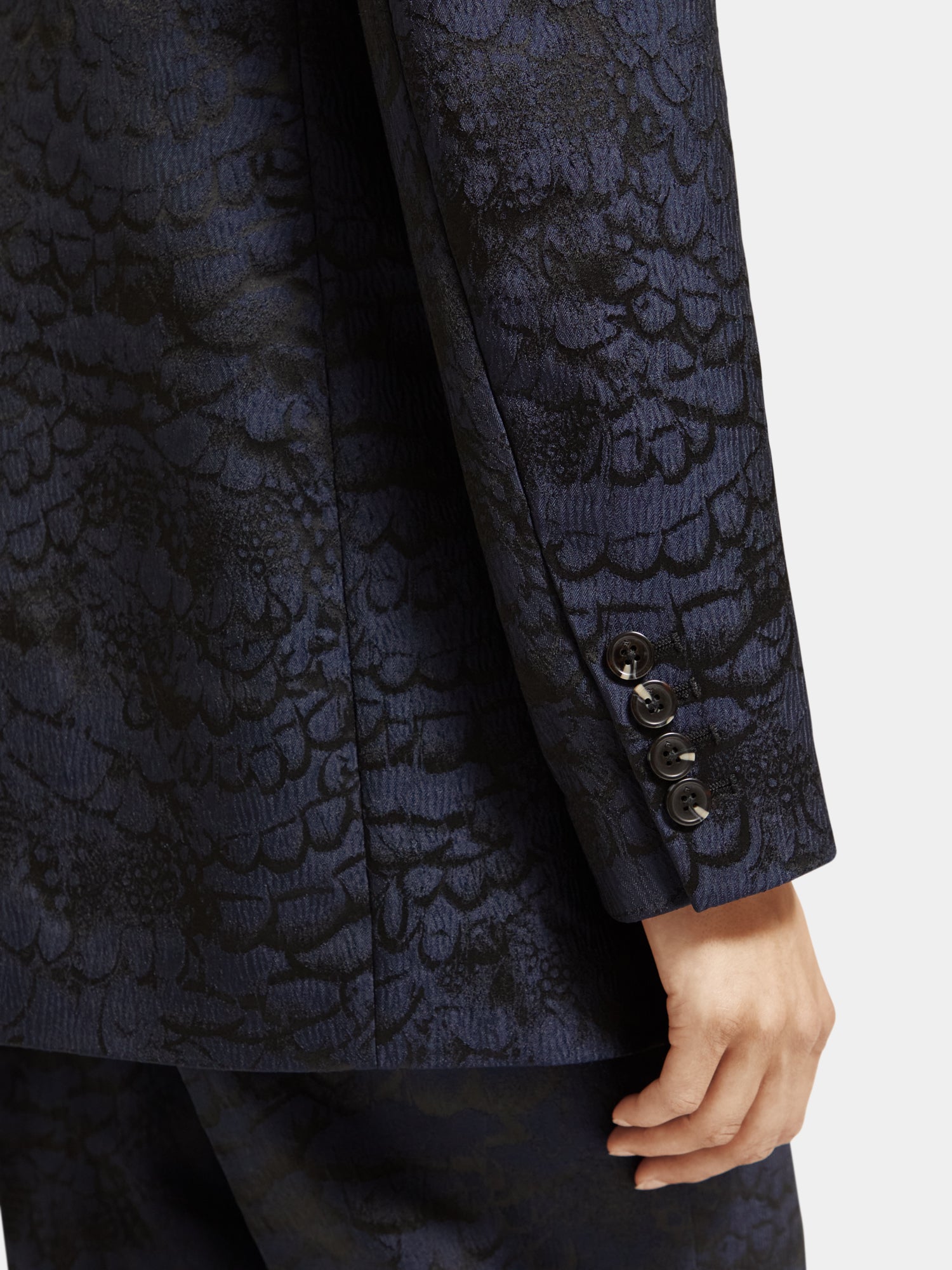 Single-breasted jacquard blazer - Scotch & Soda AU