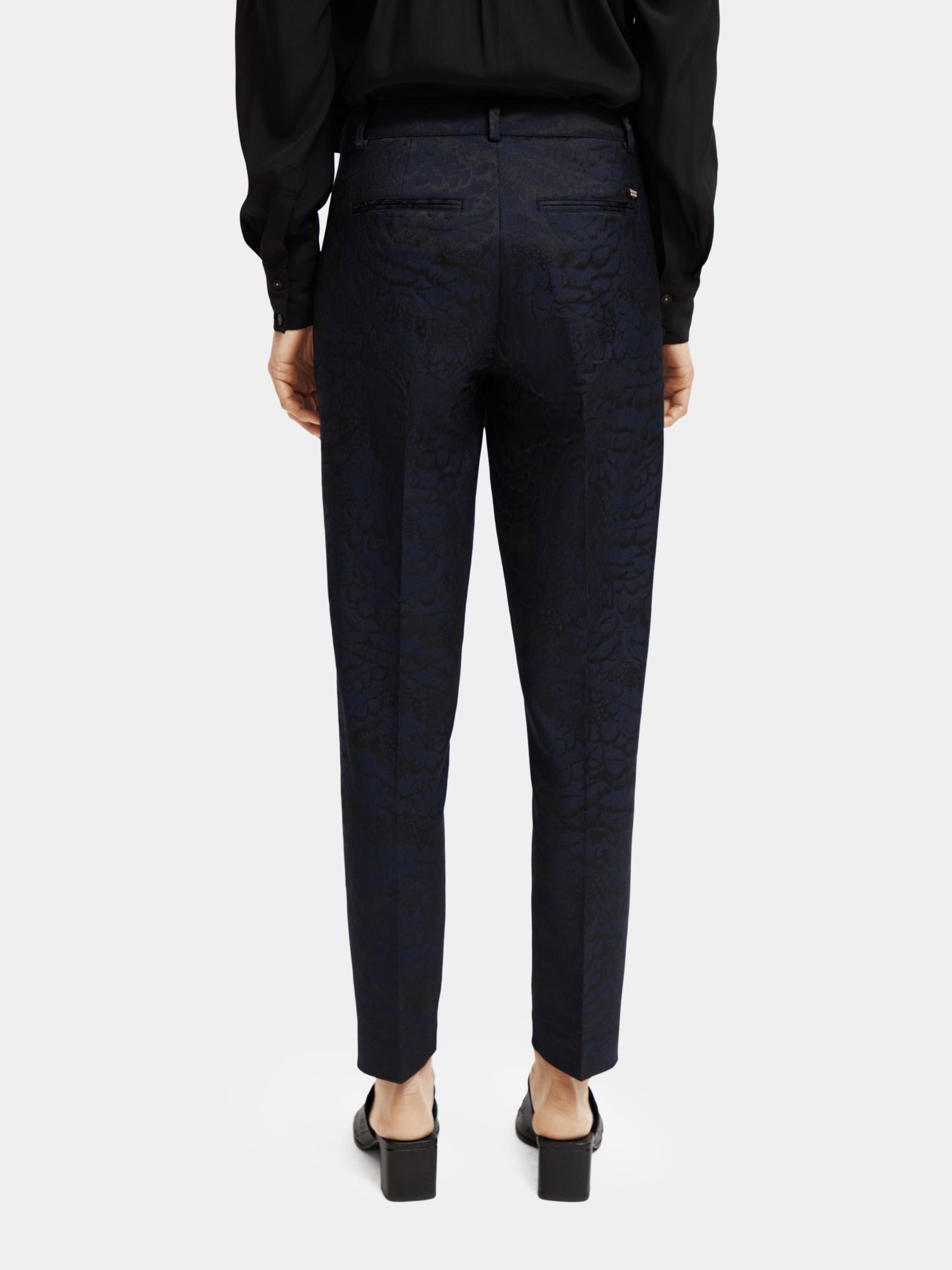 Lowry mid-rise slim-fit jacquard pants - Scotch & Soda AU