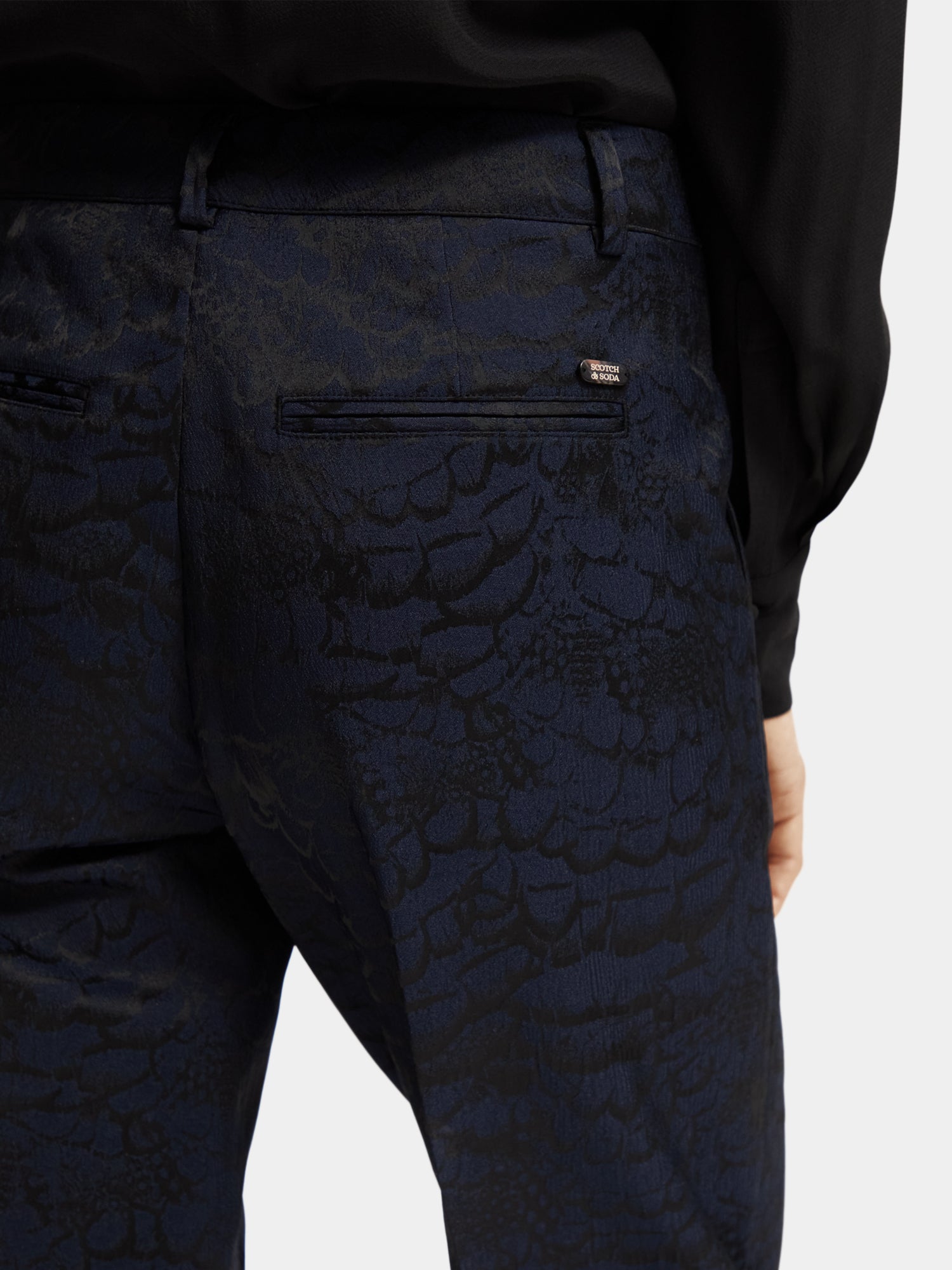 Lowry mid-rise slim-fit jacquard pants - Scotch & Soda AU