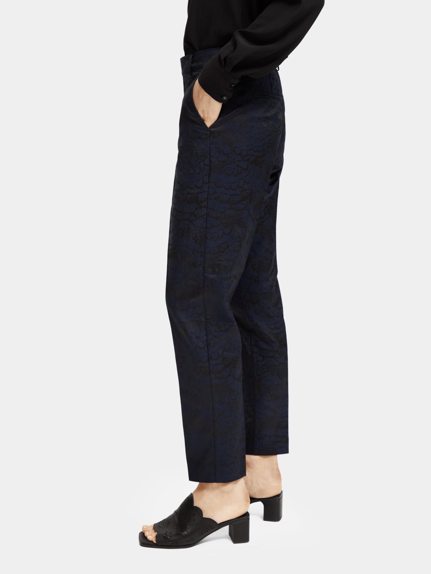 Lowry mid-rise slim-fit jacquard pants - Scotch & Soda AU