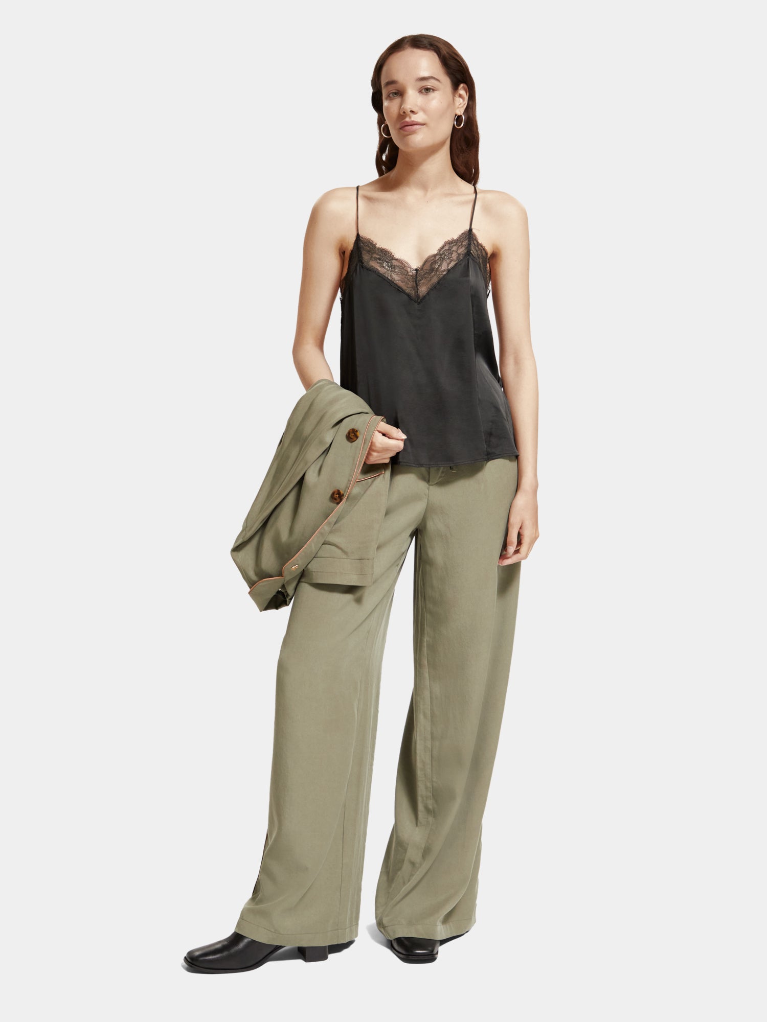 Eleni high-rise wide-leg pants - Scotch & Soda AU