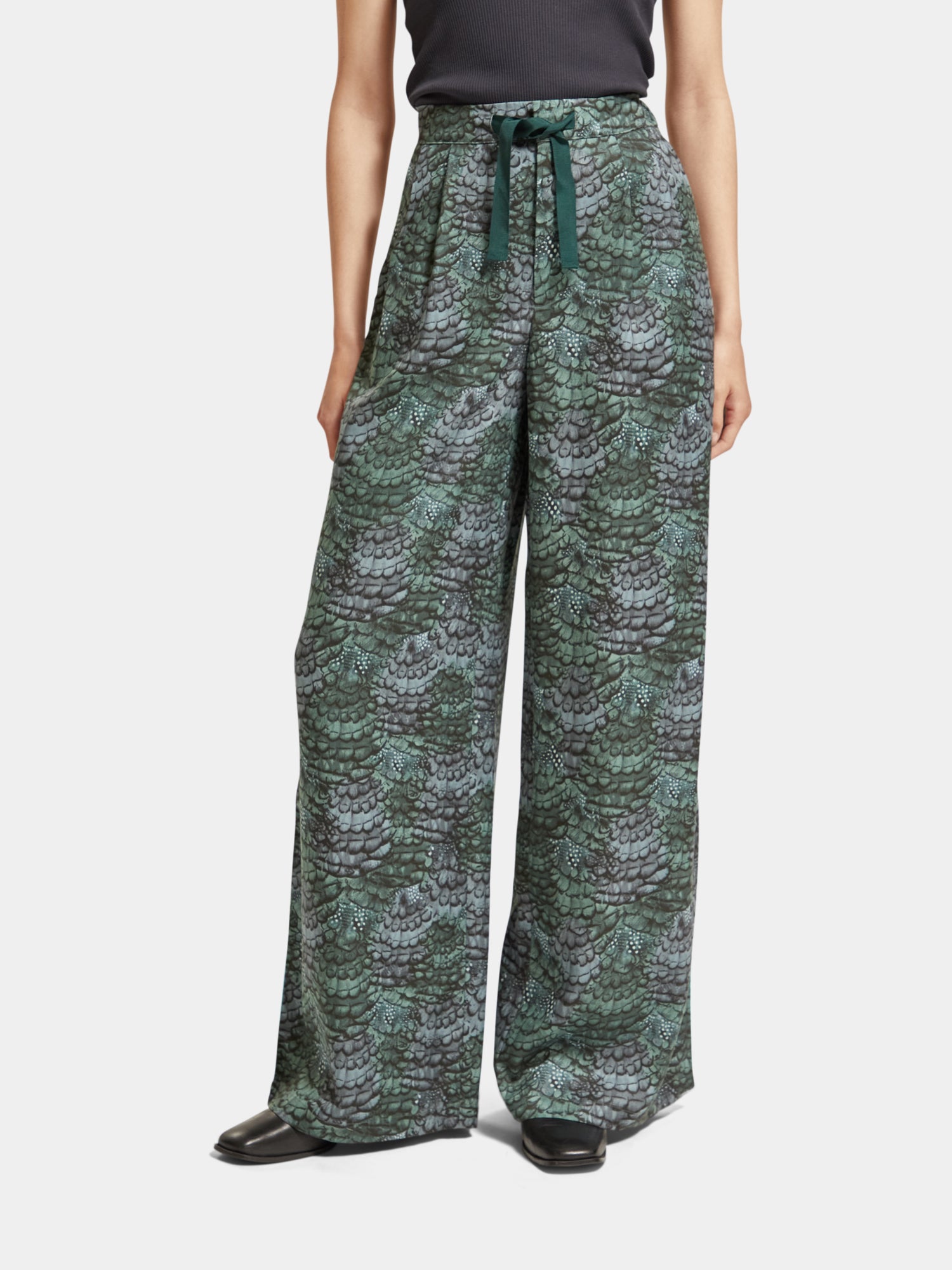 Eleni high-rise wide-leg pants - Scotch & Soda AU