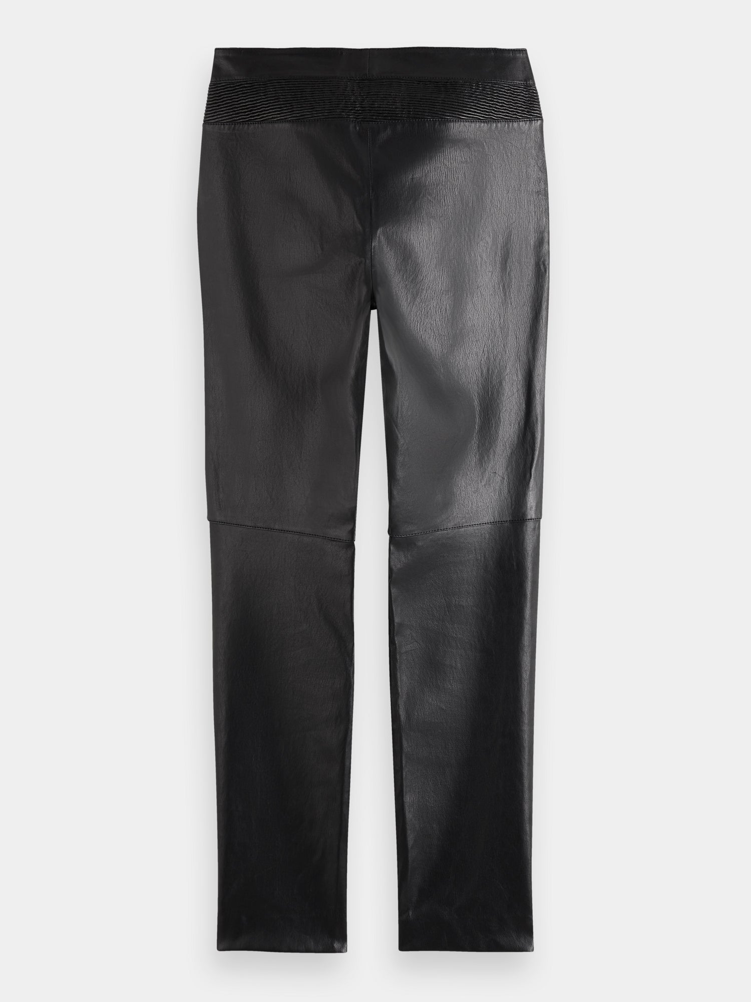 Leather mid-rise slim-fit biker pants - Scotch & Soda AU