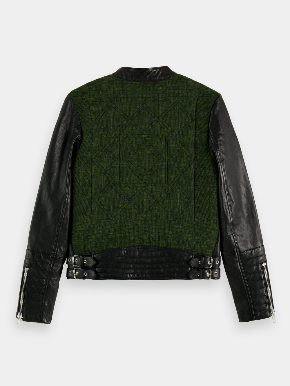 Asymmetric leather biker jacket - Scotch & Soda AU