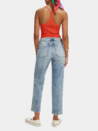 V-neck pointelle tank top
