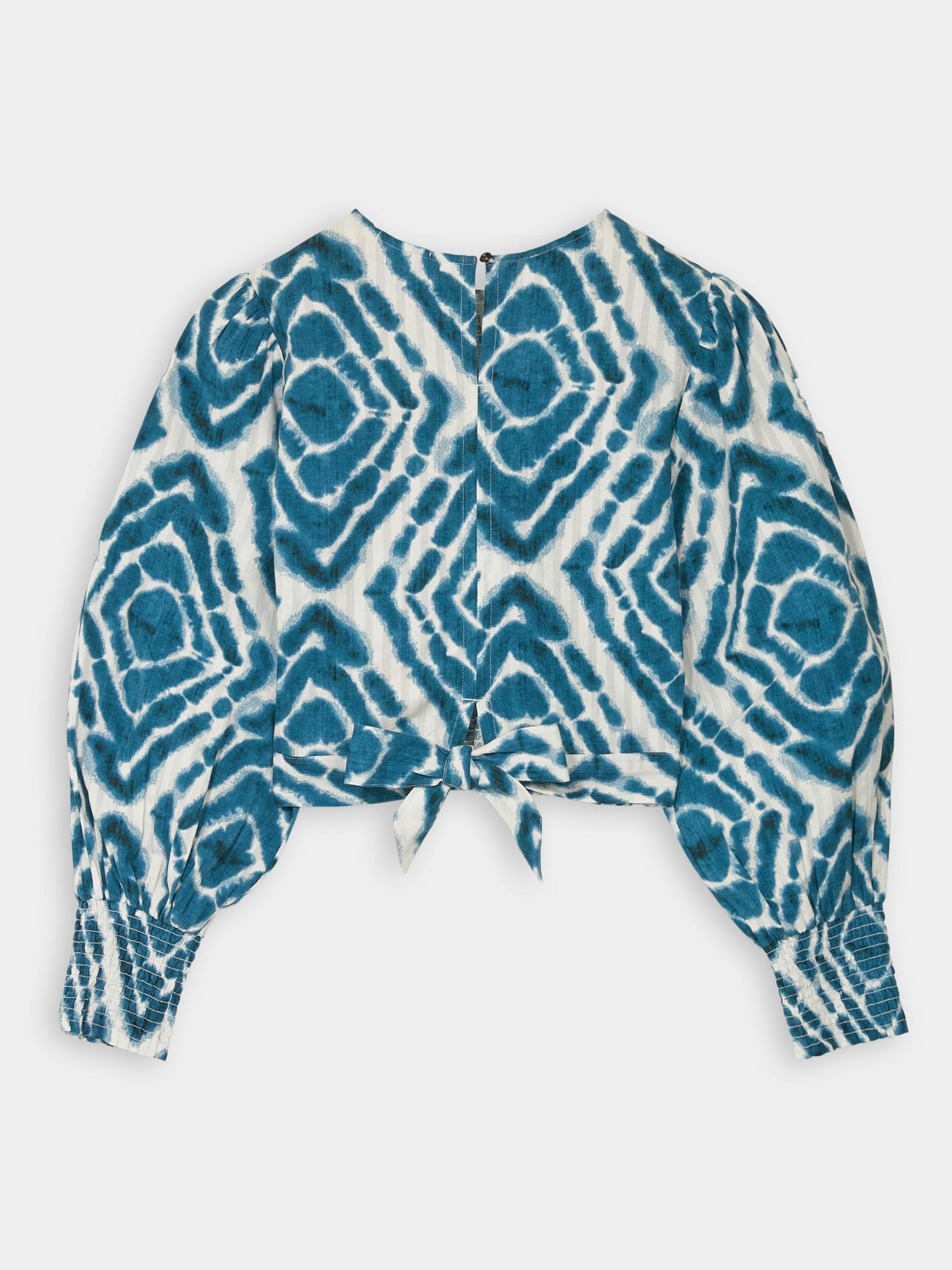 Long sleeved tie-dyed smocked blouse - Scotch & Soda AU