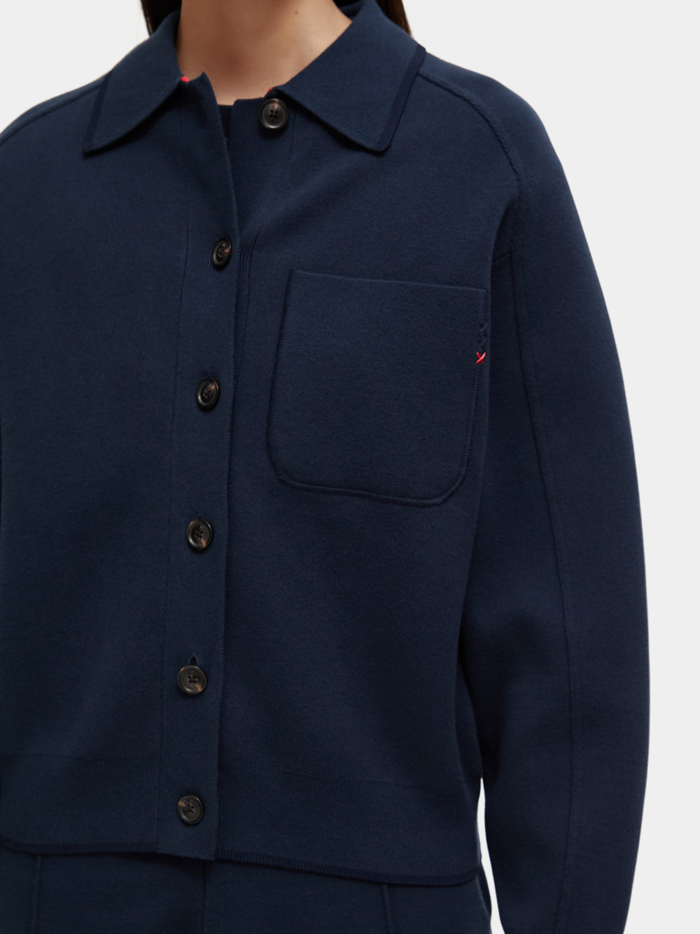 Compact pocket detail knitted jacket - Scotch & Soda AU