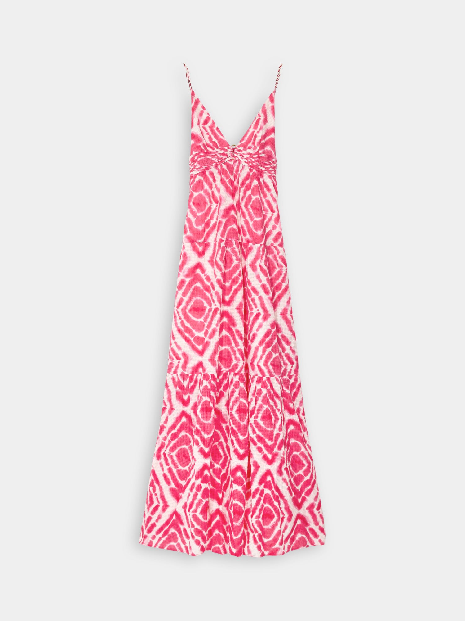 V-neck tie-dyed maxi strap dress - Scotch & Soda AU