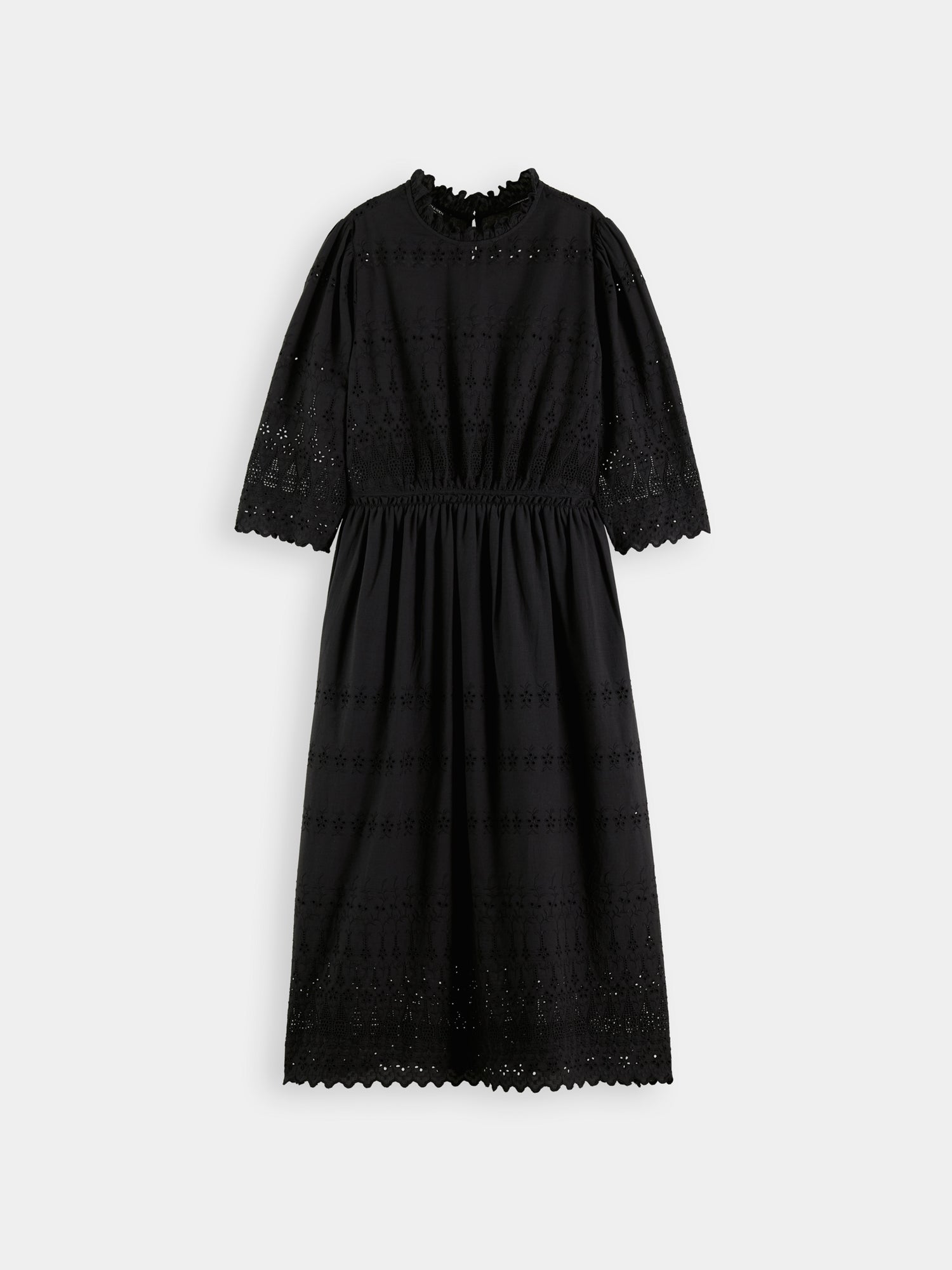 Broderie anglaise midi dress