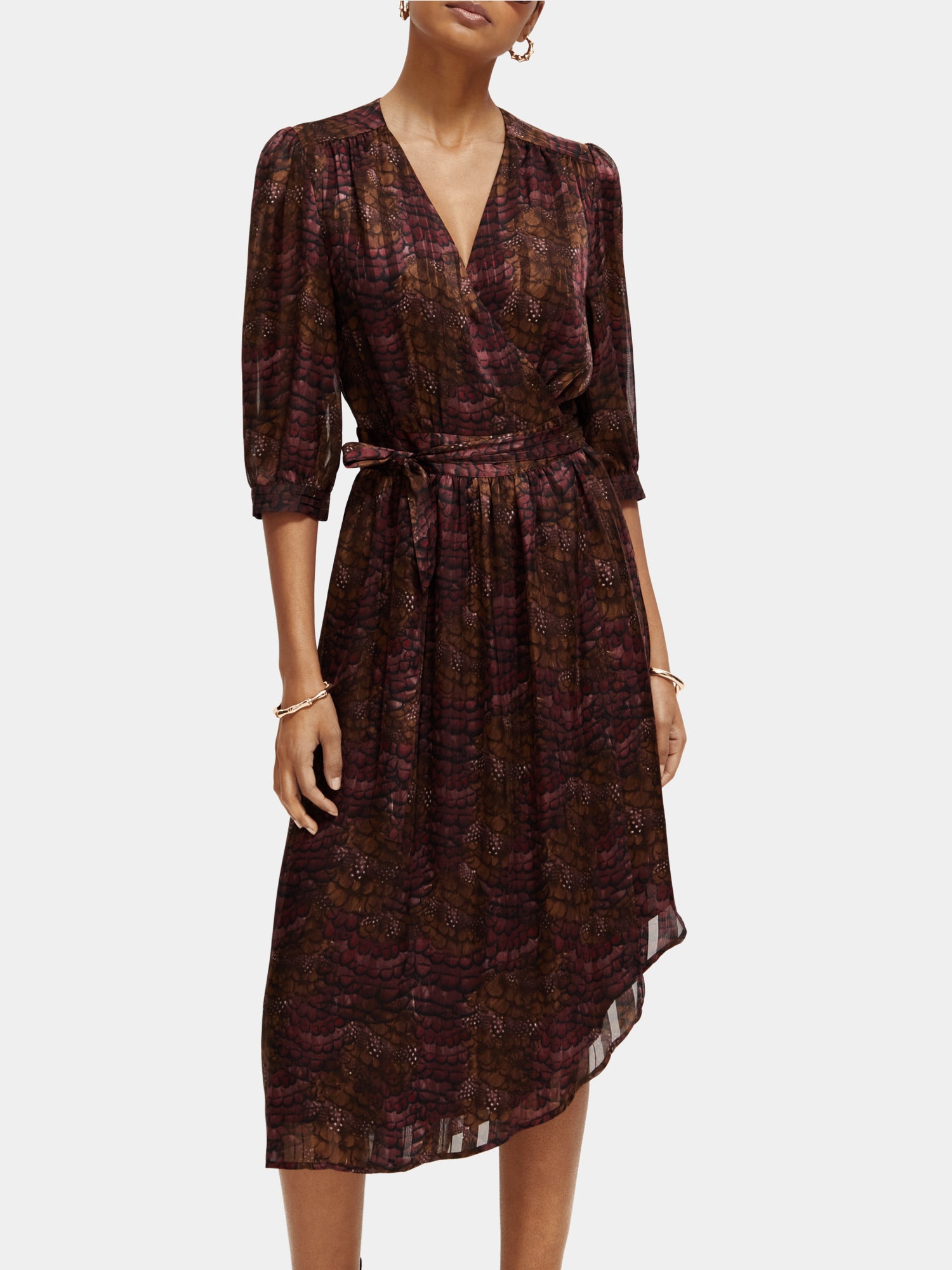 V-neck midi dress - Scotch & Soda AU