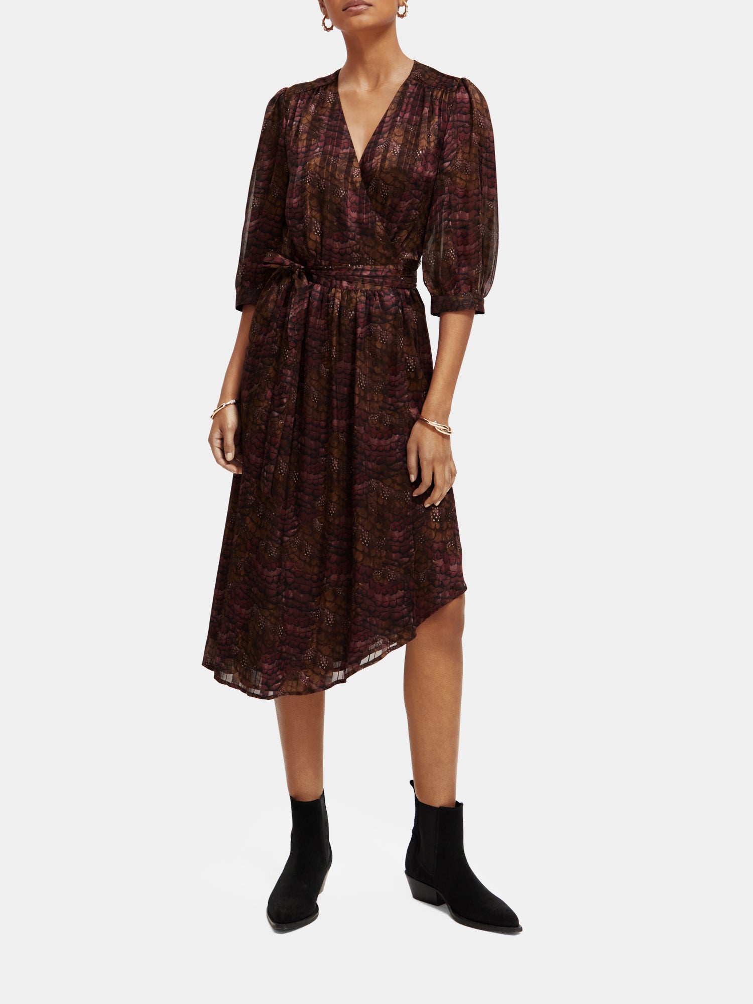 V-neck midi dress - Scotch & Soda AU