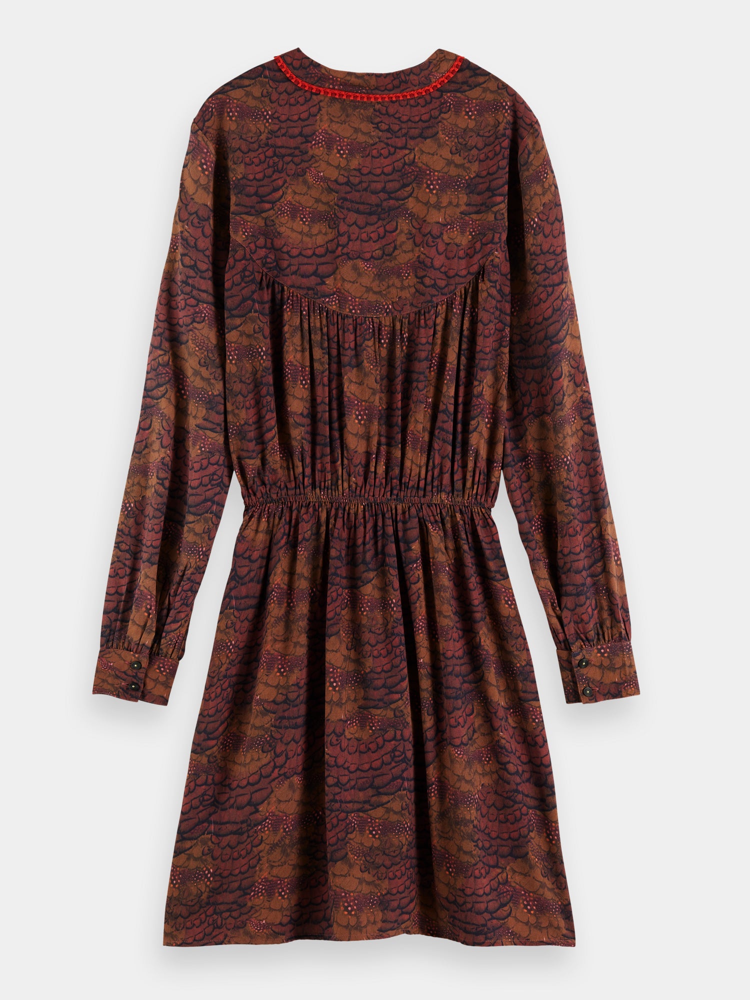 Long sleeved v-neck mini dress - Scotch & Soda AU
