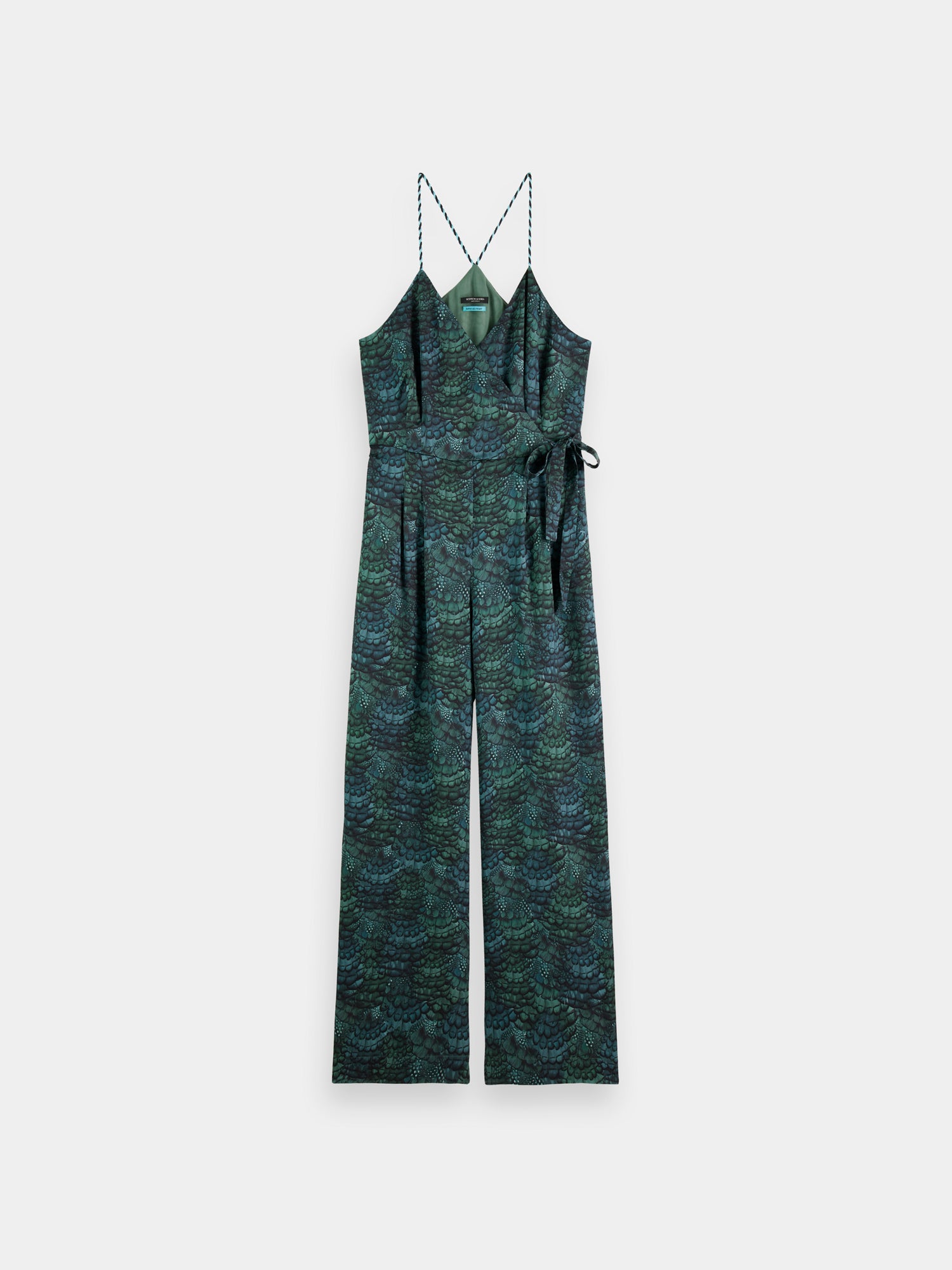V-neck racerback jumpsuit