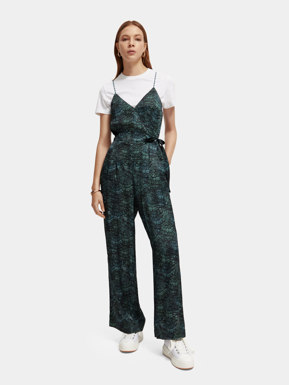 Lightweight v-neck racerback jumpsuit - Scotch & Soda AU