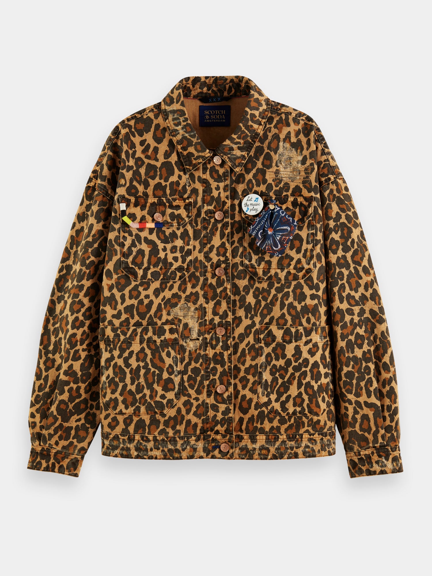 Leopard hot sale utility jacket