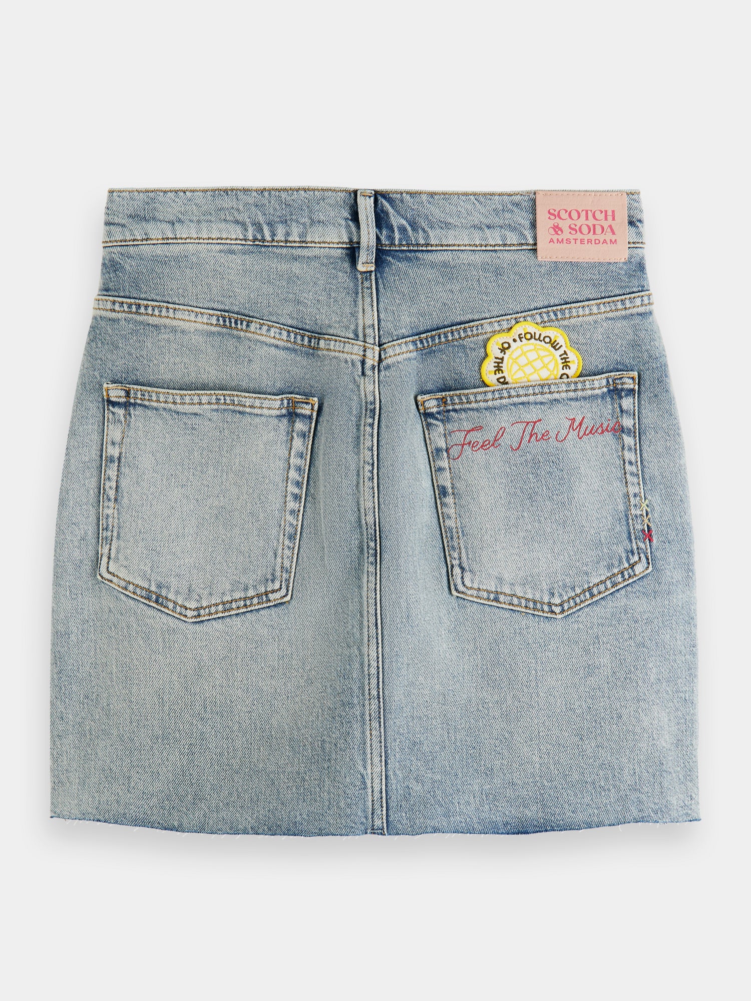 Embroidered denim mini skirt Scotch Soda AU