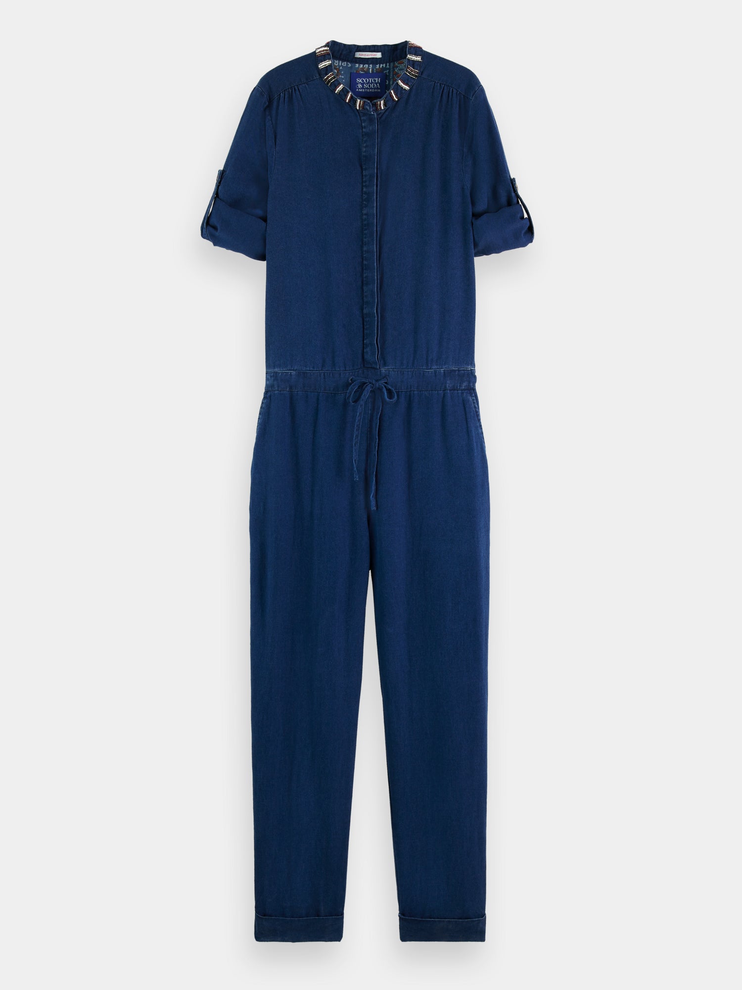 Beaded indigo jumpsuit - Scotch & Soda AU