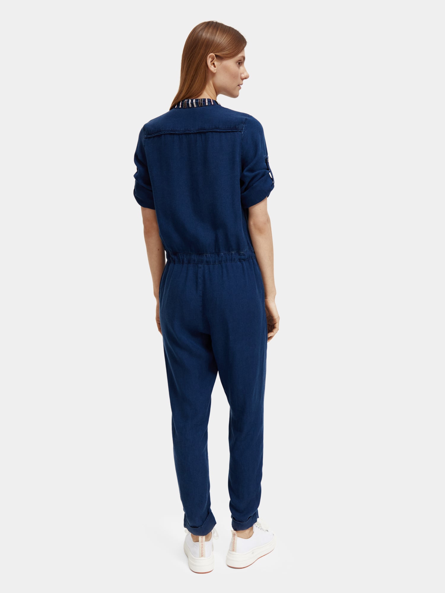 Beaded indigo jumpsuit - Scotch & Soda AU