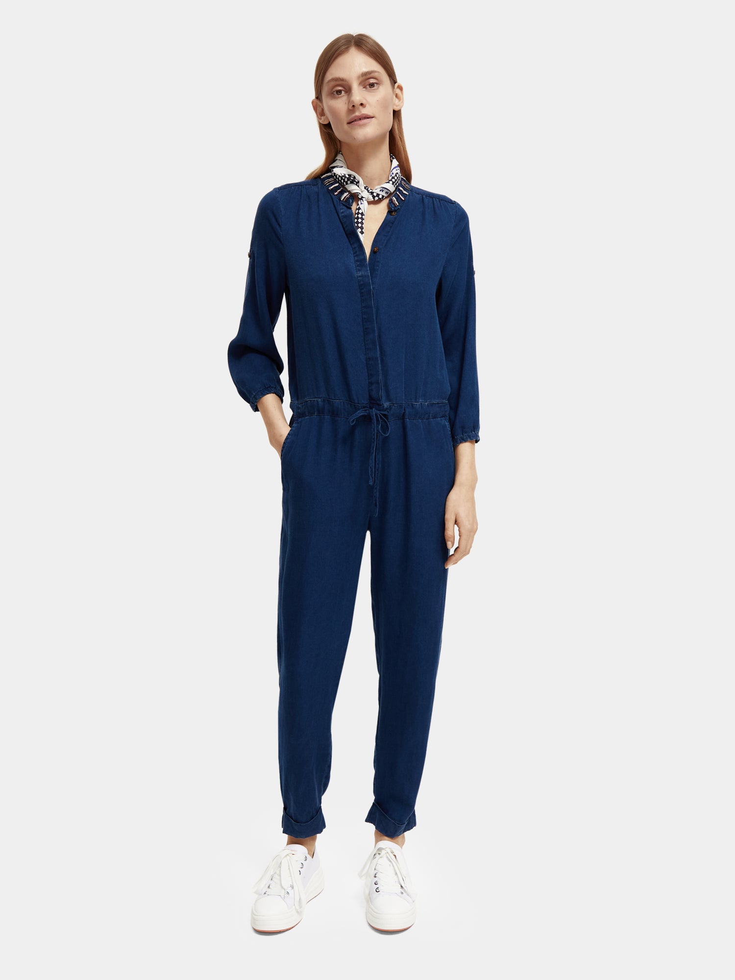 Beaded indigo jumpsuit - Scotch & Soda AU