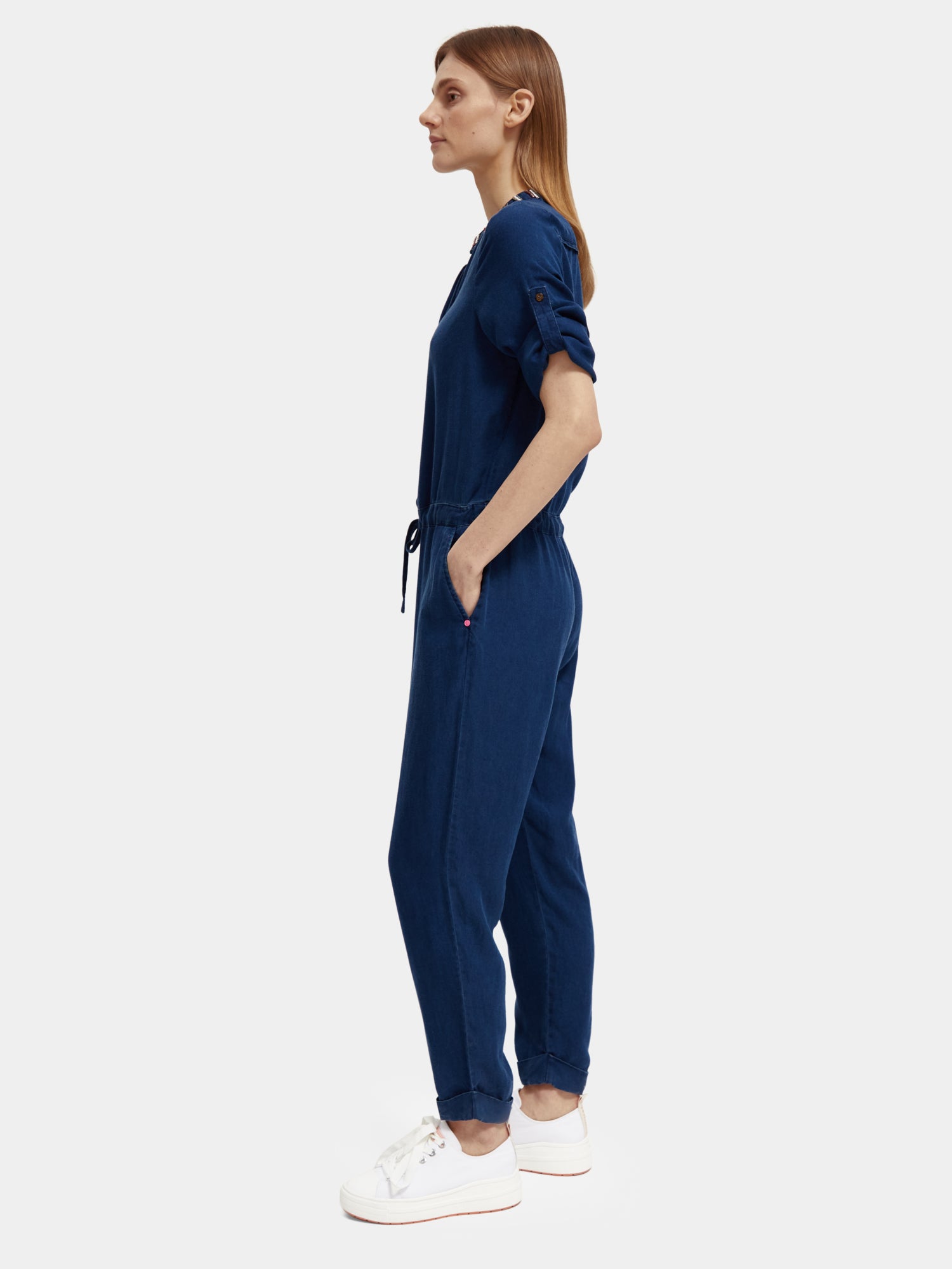 Beaded indigo jumpsuit - Scotch & Soda AU