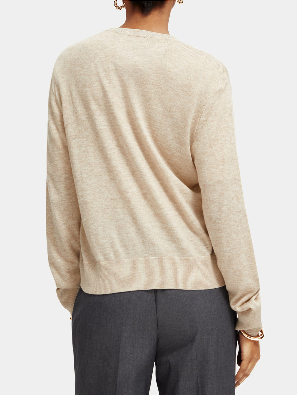 Jacquard crewneck cardigan - Scotch & Soda AU