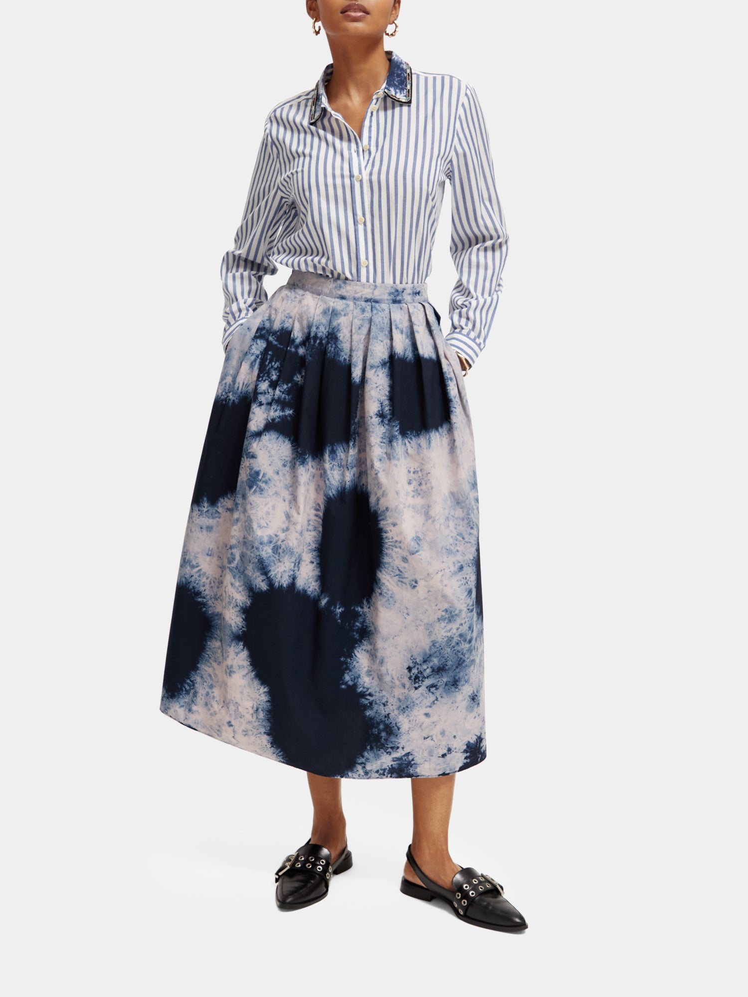 Pleated midi skirt - Scotch & Soda AU