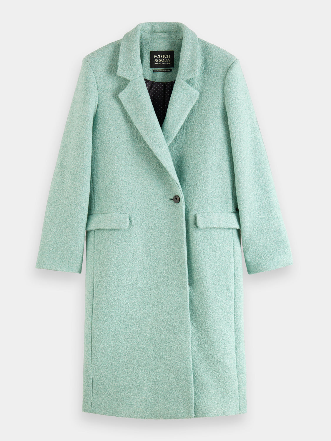 Single-breasted boucle coat - Scotch & Soda AU