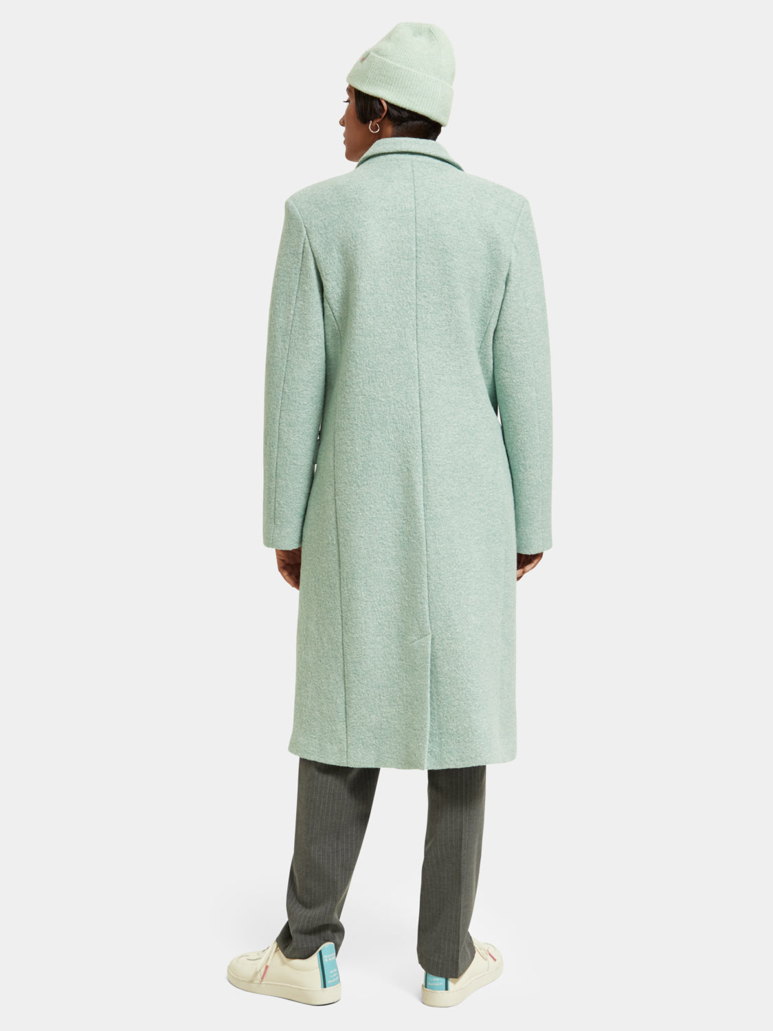 Single-breasted boucle coat - Scotch & Soda AU