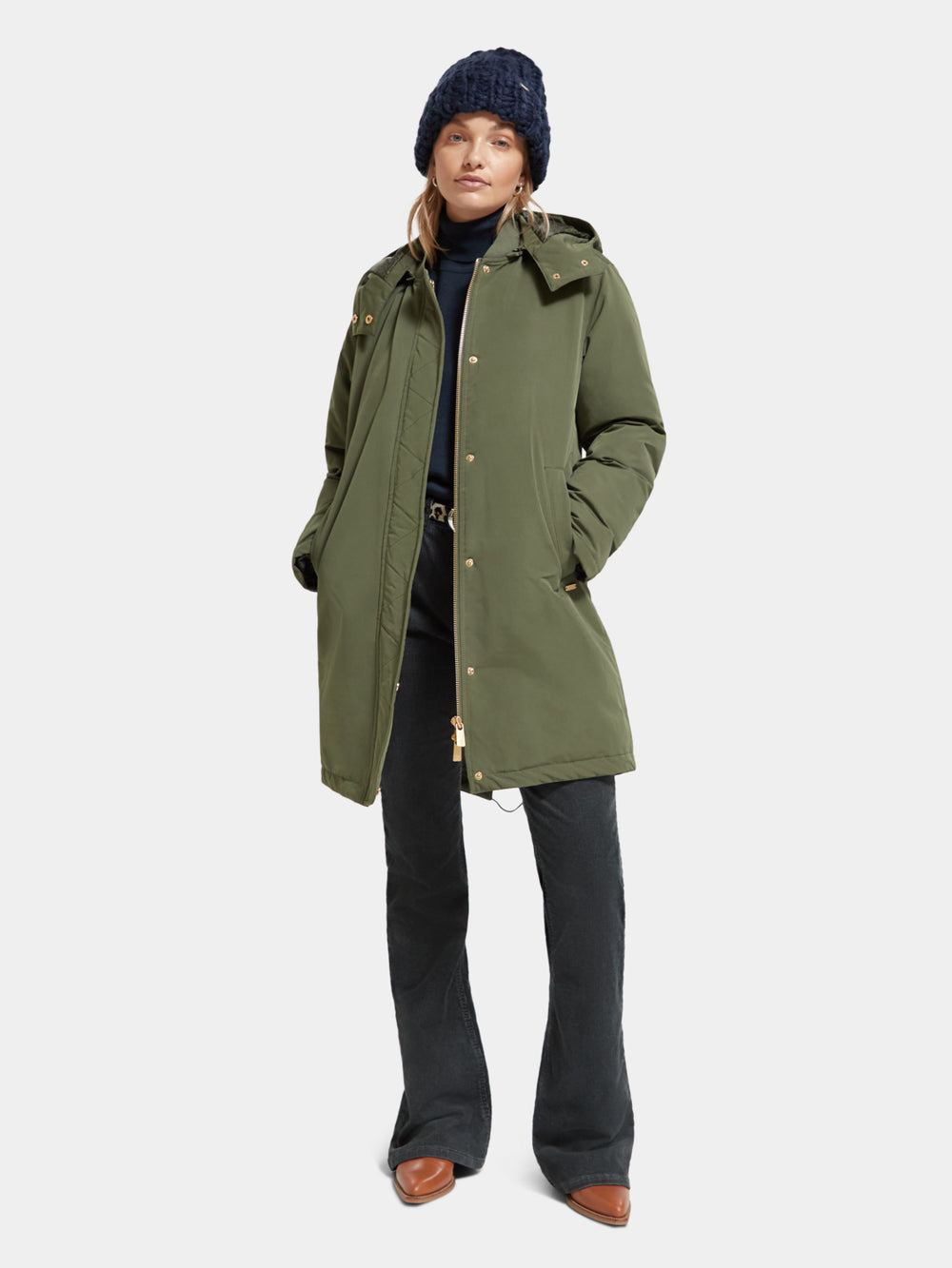 Water repellent mid-length parka - Scotch & Soda AU