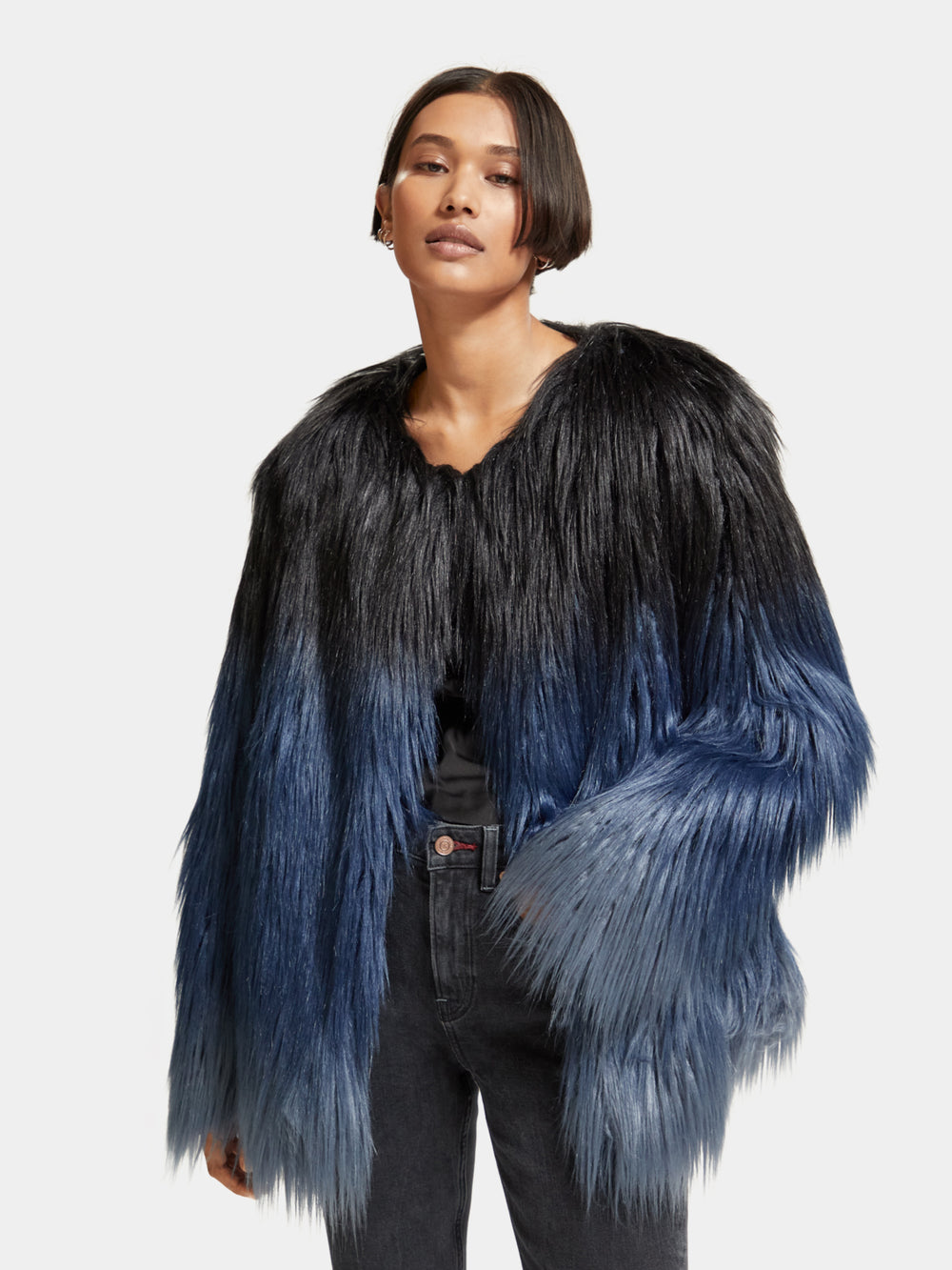 Gradient faux fur jacket - Scotch & Soda AU