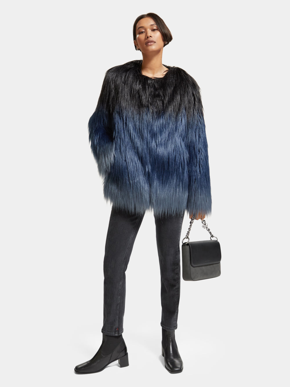 Gradient faux fur jacket - Scotch & Soda AU